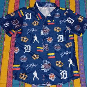 Miguel Cabrera Detroit Tigers Miggy Button Up Hawaiian Jersey AOP Venez